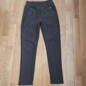 Elegant Brown Pants with Polka Dot Pattern